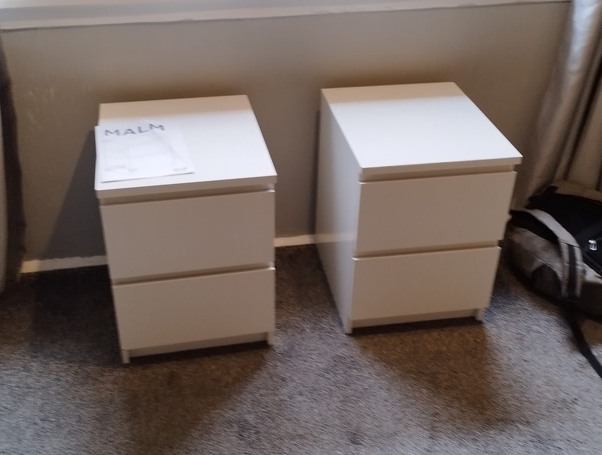 Pair of MALM bedside tables
